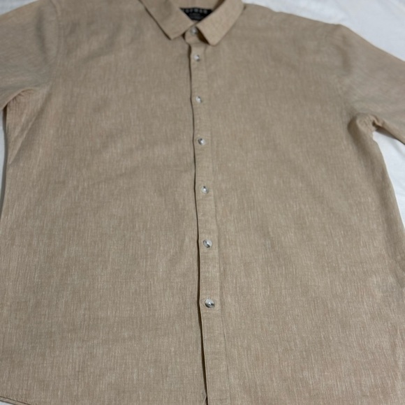 TOPMAN Mens beige Short Sleeve
Button Up Shirt SIZE XL - Picture 7 of 11